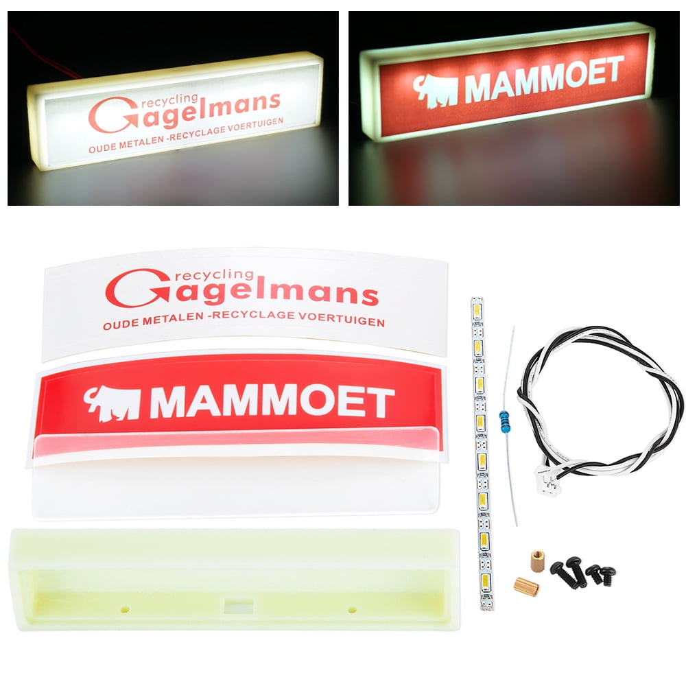 RCLIONS Roof Billboard Front LED Advertisement Light Box for 1/14 ...