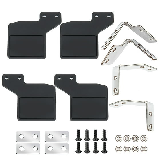 RCLIONS Rubber Mud Flaps Front Rear Mudguard Fenders with Metal Bracket for TRX4M Defender 1/18 RC Crawler Car Upgrade Parts