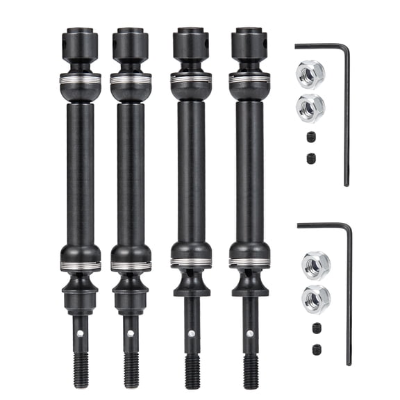 RCLIONS Steel CVD Drive Shafts Front Rear for 1/10 RC Crawler Car Slash Rustler 4x4 727 Upgrade Parts