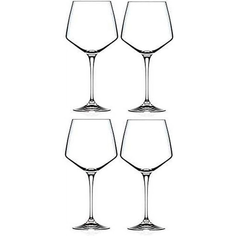 RCR Cristalleria Italiana Aria Collection 4 Piece Crystal Glass Set  (Burgundy Wine (25.25 oz)) 