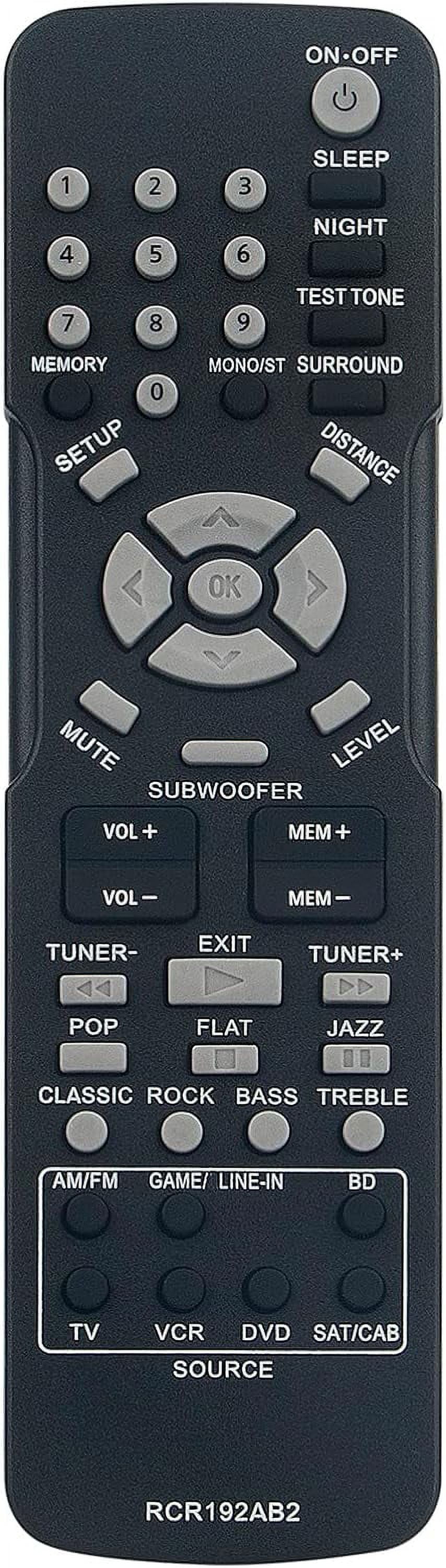 RCR192AB2 Replacement Remote Control Compatible with RCA Audio Receiver