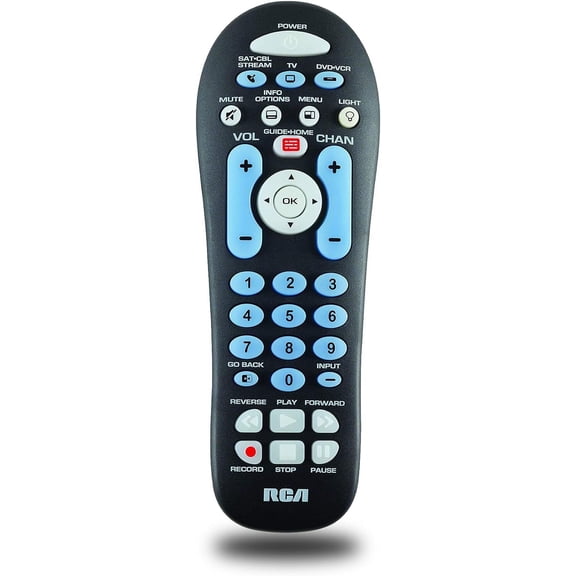 RCR313BE Big Button Three-Device Universal Remote, Black
