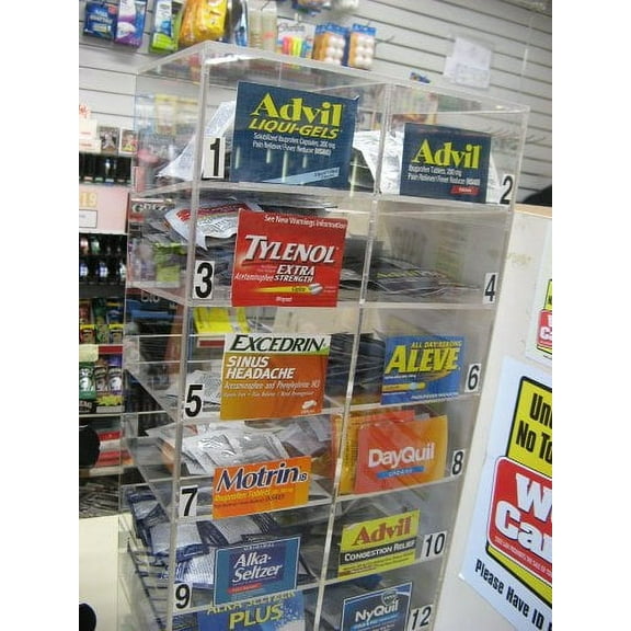 RCS Plastics Single Dose Medicine Dispenser for your countertop retail displaysand point of sale (med14)