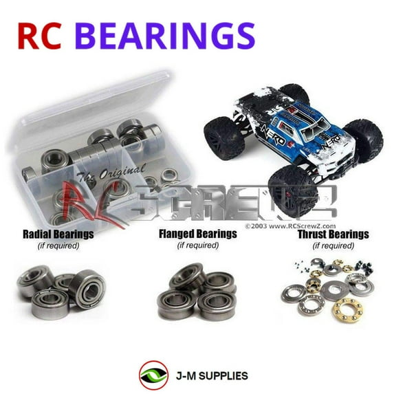 RCScrewZ Metal Shielded Bearing Kit arrm012b for Arrma RC Nero Monster RC Car | SET