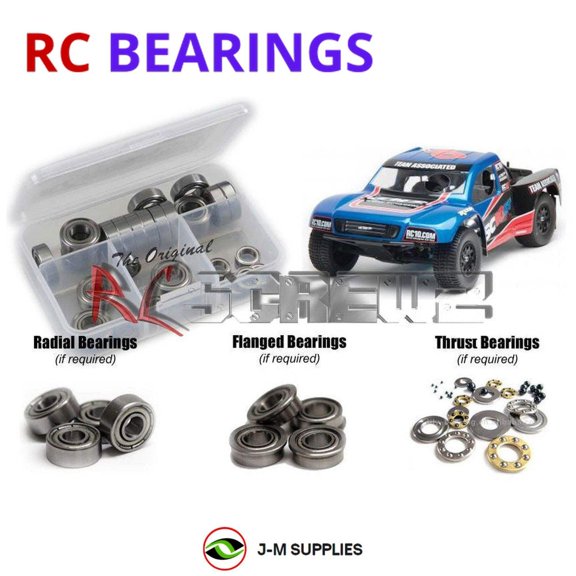RCScrewZ Metal Shielded Bearing Kit ass046b for Associated SC10 GT RC Car | SET