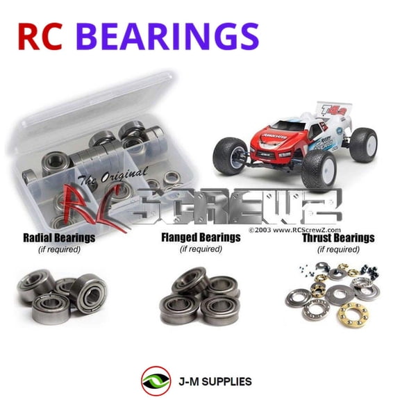 RCScrewZ Metal Shielded Bearing Kit ass051b for Associated T4.2 RTR/Factory RC Car | SET