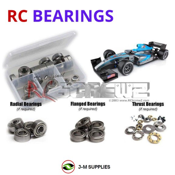 RCScrewZ Metal Shielded Bearing Kit ass080b for Associated RC10F6 1/10th RC Car | SET