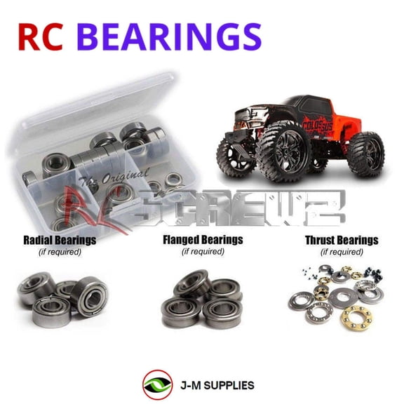 RCScrewZ Metal Shielded Bearing Kit cen028b for CEN Racing Colossus XT 1/7th RC Car | PRO