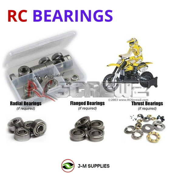 RCScrewZ Metal Shielded Bearing Kit dur031b for Duratrax DX450 EP Motorcycle RC Car | SET