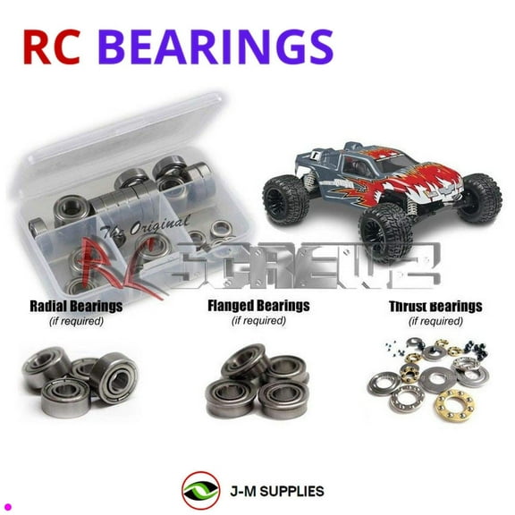 RCScrewZ Metal Shielded Bearing Kit dur036b for Duratrax Evader DTX EXT 2.4 RTR 1/10 Truck | SET