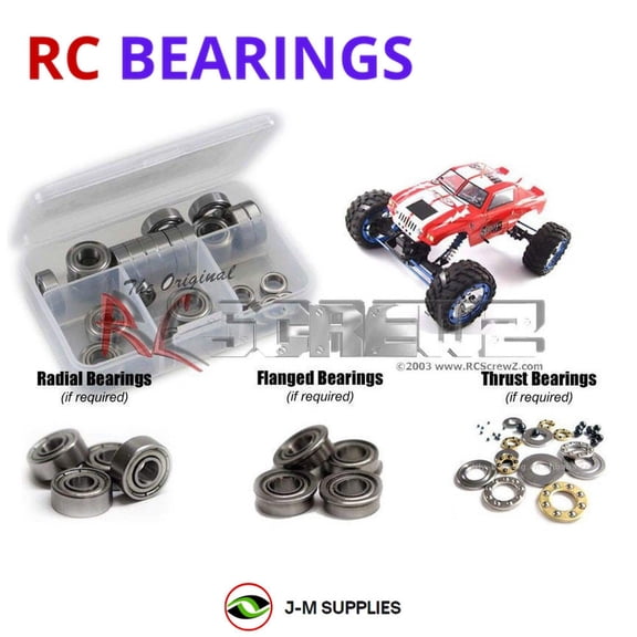 RCScrewZ Metal Shielded Bearing Kit ftx002b for FTX Racing Spyder 1/10th Crawler RC Car | PRO