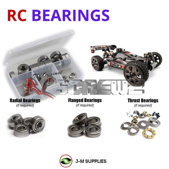 RCScrewZ Metal Shielded Bearing Kit hot024b for HotBodies D8s RTR RC Car | SET
