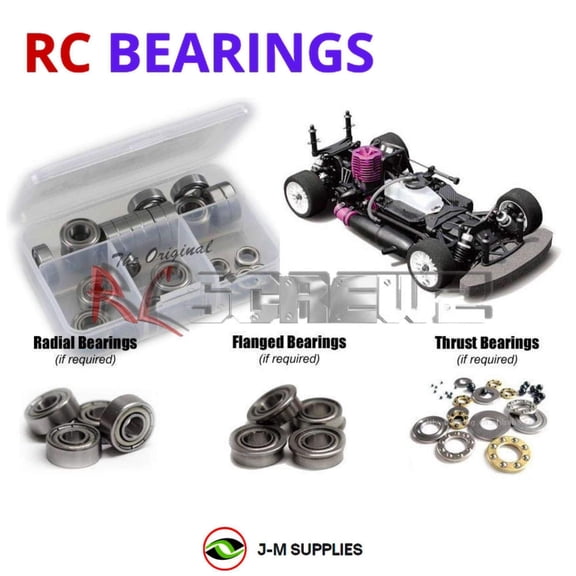 RCScrewZ Metal Shielded Bearing Kit hpi018b for HPI Racing R40/Hara 1/10 Nitro Touring (#823) | PRO