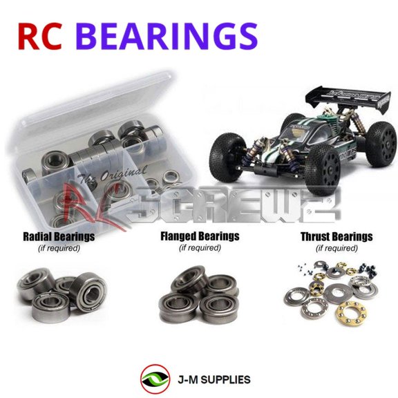 RCScrewZ Metal Shielded Bearing Kit kyo110b for Kyosho MP9/SE 1/8th Buggy RC Car | SET