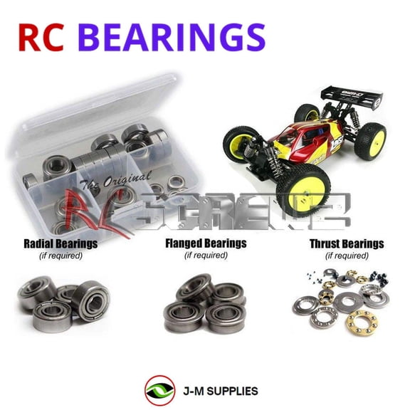 RCScrewZ Metal Shielded Bearing Kit los066b for Team Losi Mini 8ight RTR RC Car | SET