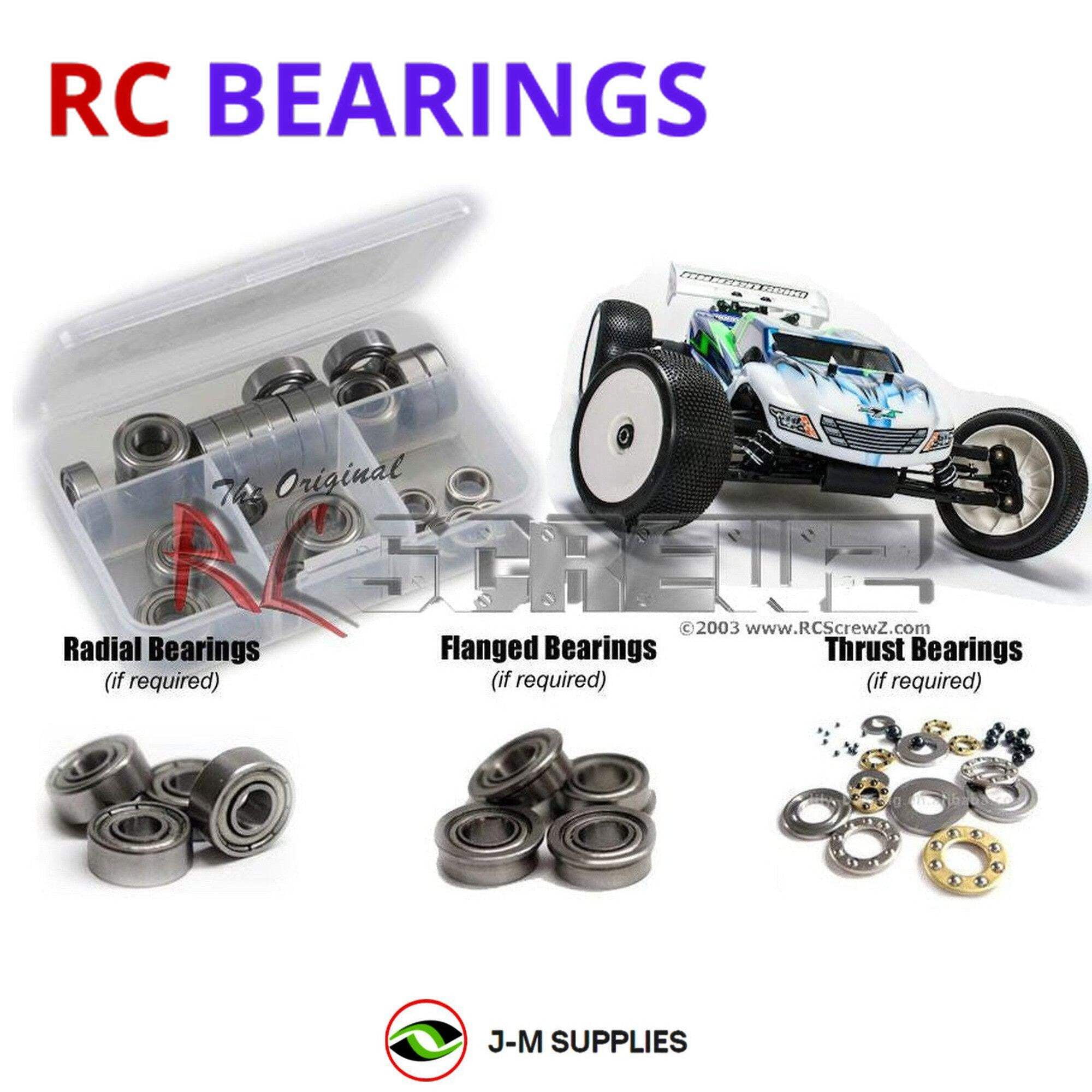 Mugen MBX8 / MBX8Eco 24 pièces KIT de roulements à billes métriques en caoutchouc jaune scellé  13
