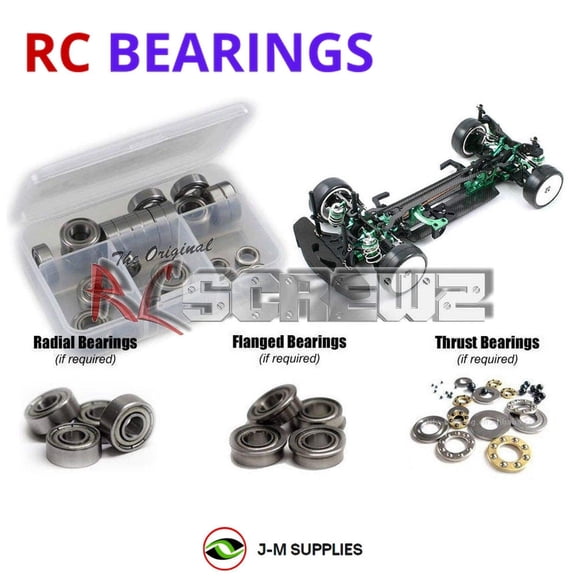RCScrewZ Metal Shielded Bearing Kit ofn087b for Ofna/Hobao Hyper H4e 4wd 1/10th RC Car | PRO