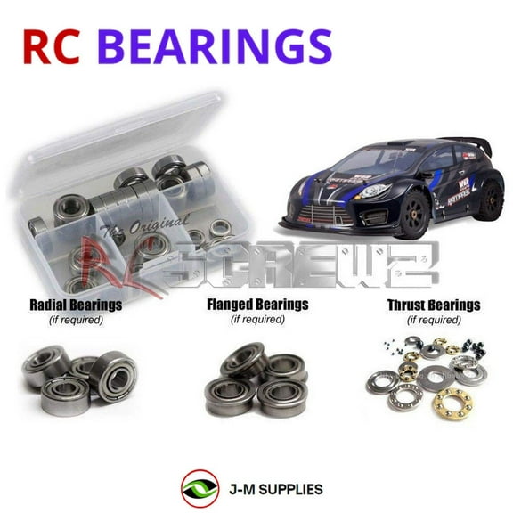 RCScrewZ Metal Shielded Bearing Kit rcr004b for RedCat Racing Rampage Rally 1/5 RC Car | SET