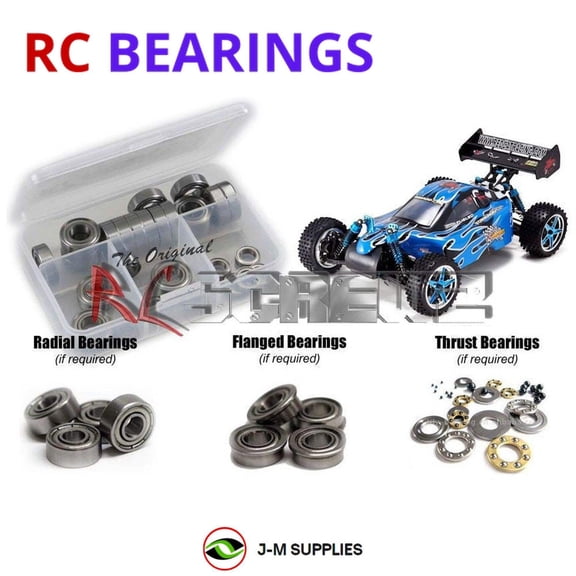 RCScrewZ Metal Shielded Bearing Kit rcr032b for RedCat Racing Tornado EPX Buggy | SET