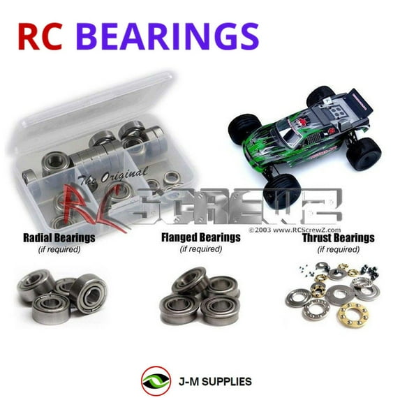 RCScrewZ Metal Shielded Bearing Kit rcr037b for RedCat Racing Twister XTG RC Car | SET