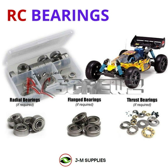 RCScrewZ Metal Shielded Bearing Kit rcr040b for RedCat Racing Hurricane XTR RC Car | SET
