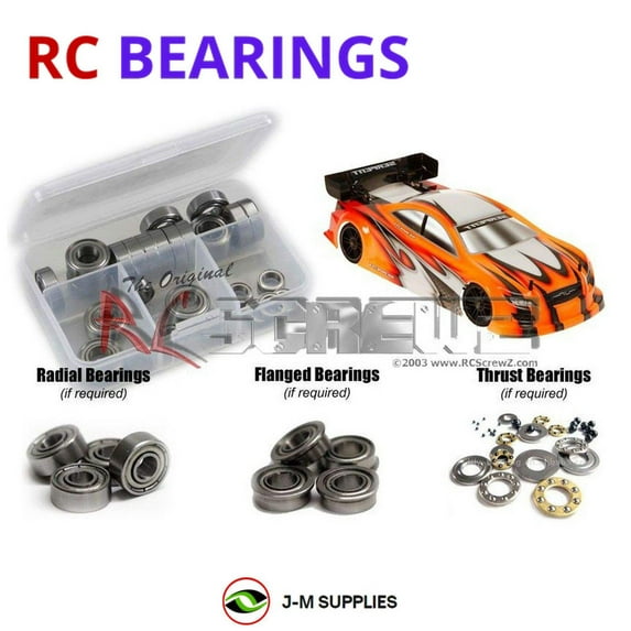RCScrewZ Metal Shielded Bearing Kit ser039b for Serpent 747e 1/10th #804006 RC Car | SET