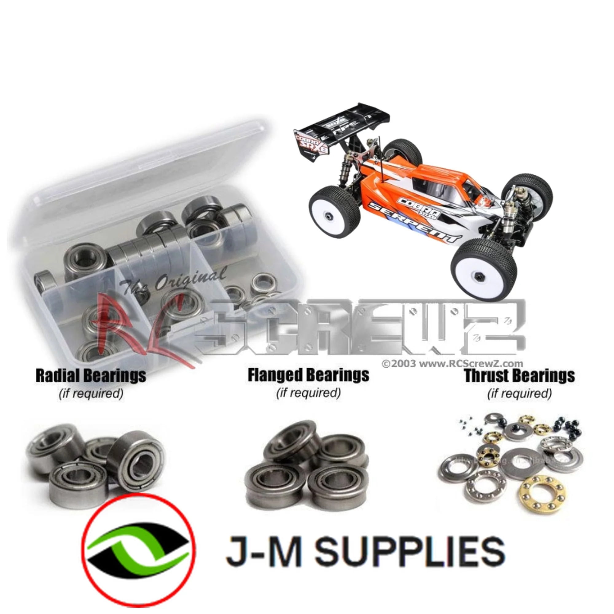 Kit Roulements Étanche OPTIMA Complet pour SERPENT SRX8 (24 pcs) - POBRSRX8