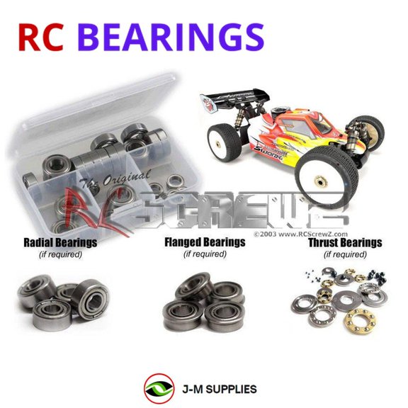 RCScrewZ Metal Shielded Bearing Kit swz007b for SWorkZ S350 Evo II RC Car | SET