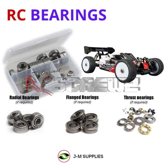 RCScrewZ Metal Shielded Bearing Kit swz029b for SWORKz S35-4e 1/8 Electric Buggy (#910036) | RCX