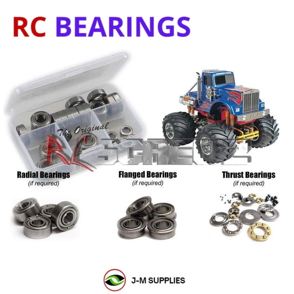 RCScrewZ Metal Shielded Bearing Kit tam101b for Tamiya Bullhead 1/10 Monster Truck (#58089) | SET
