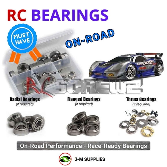 RCScrewZ Metal Shielded Bearing Kit tra019b for Traxxas 4-Tec 3.3 (#4809) | SET