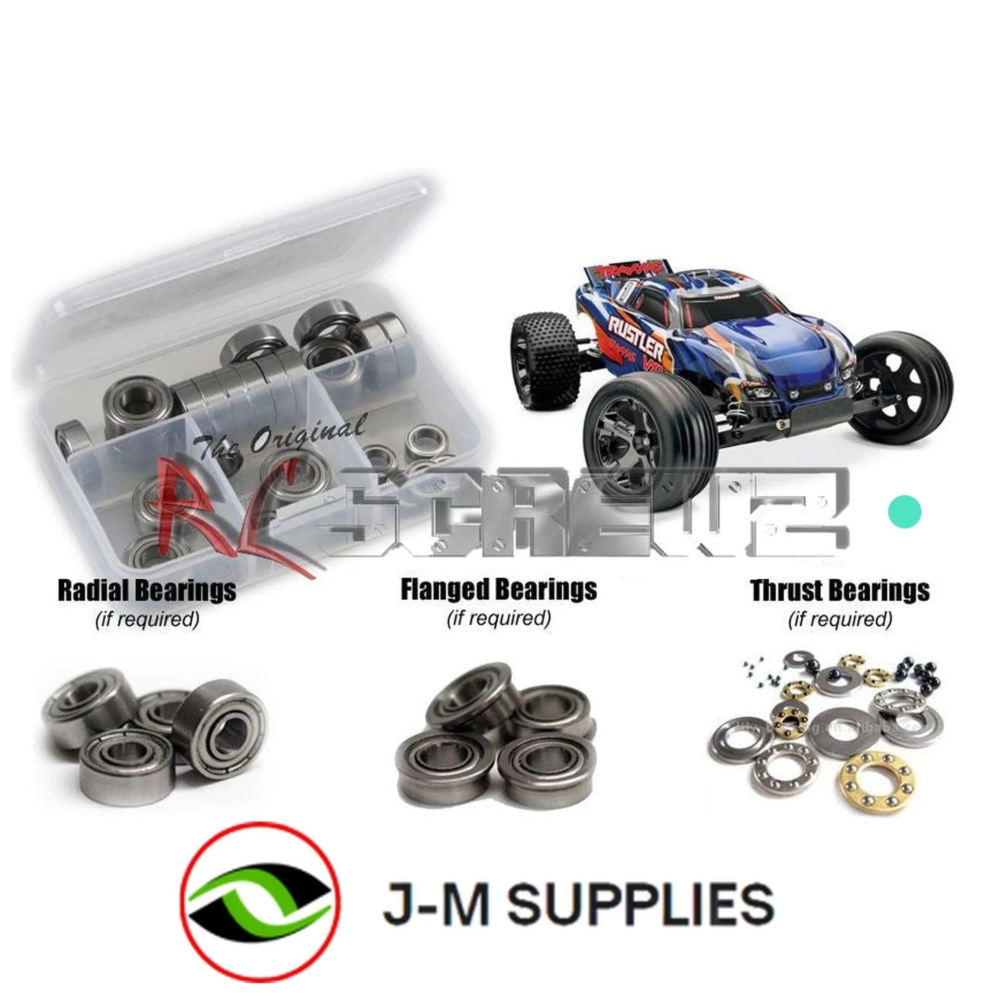 Kit Tra1 RCScrewZ Metal Shielded Bearing Kit tra023b for Traxxas Rustler VXL RTR ...