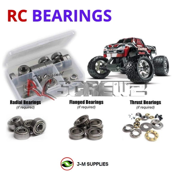 RCScrewZ Metal Shielded Bearing Kit tra068b for Traxxas Stampede Nitro TSM Ed. (#41096-3) | SET