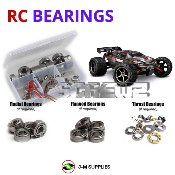 RCScrewZ Metal Shielded Bearings tra069b for Traxxas E-Revo 1/16th TSM Ed. VXL 4WD (#71076-3) | SET