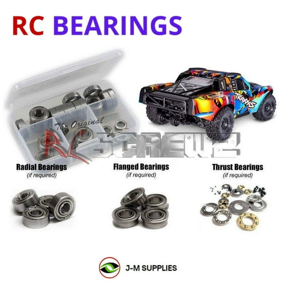 RCScrewZ Metal Shielded Bearing Kit tra123b for Traxxas Maxx Slash 6S SC Truck (#102076-4) | SET