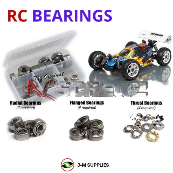 RCScrewZ Metal Shielded Bearing Kit xra018b for XRAY XB8 EC 1/8th #350002 RC Car | PRO