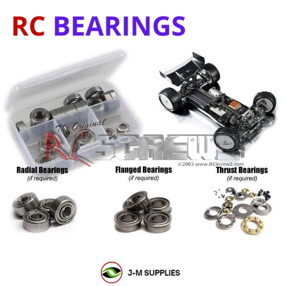 RCScrewZ Metal Shielded Bearing Kit xra068b for XRAY XB2 2018 #320004 RC Car | PRO