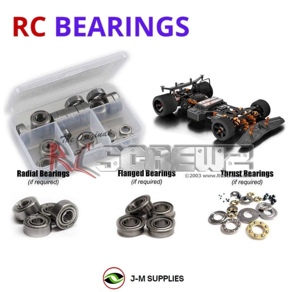 RCScrewZ Metal Shielded Bearing Kit xra071b for XRAY GTXE 1/8th #350600 RC Car | SET