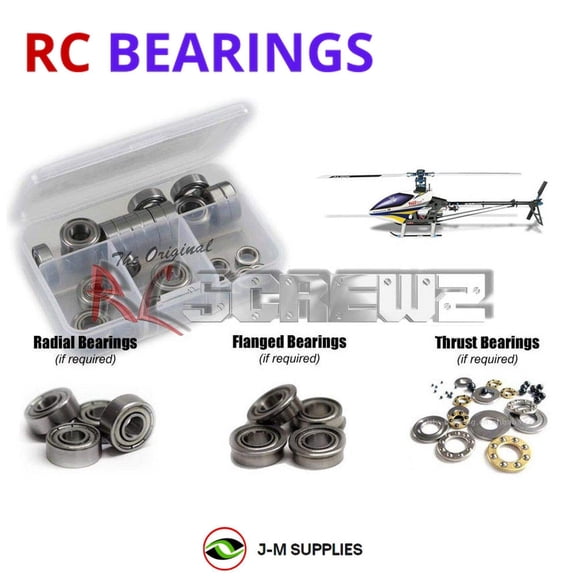 RCScrewZ Metal Shielded Bearings alg009b for Align T-REX 450 Sport KX015076 Helicopter RC | SET
