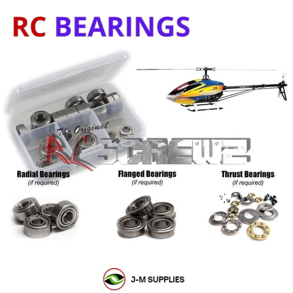 RCScrewZ Metal Shielded Bearings alg013b for Align T-REX 600 ESP KX016013T Helicopter RC | PRO