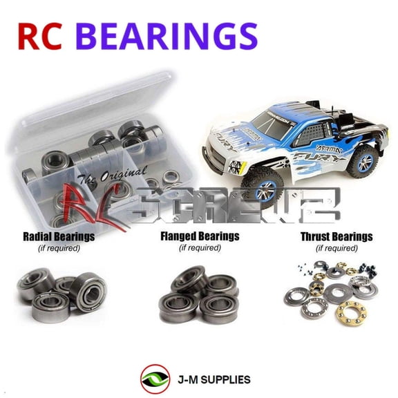 RCScrewZ Metal Shielded Bearing Kit arrm003b for Arrma RC Fury 1/10th Short Course Truck | SET