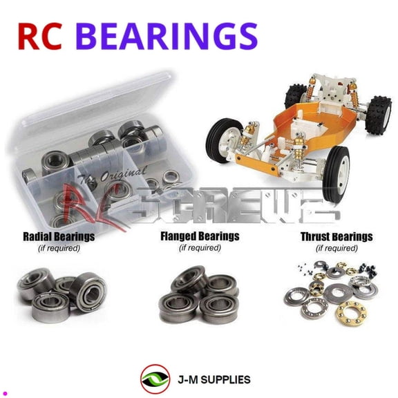 RCScrewZ Metal Shielded Bearings asc145b for Associated RC10 40th Anniversary 1/10 (#6007) | SET