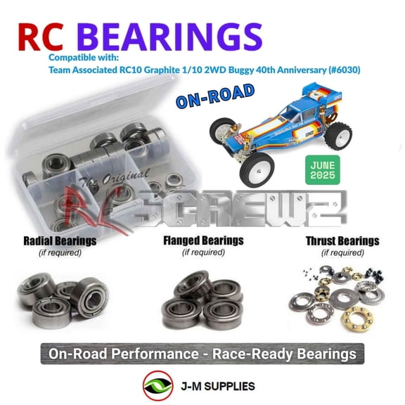RCScrewZ Metal Shielded Bearings asc163b for Team Associated RC10 Graphite 1/10th 2WD (#6030) | RCX