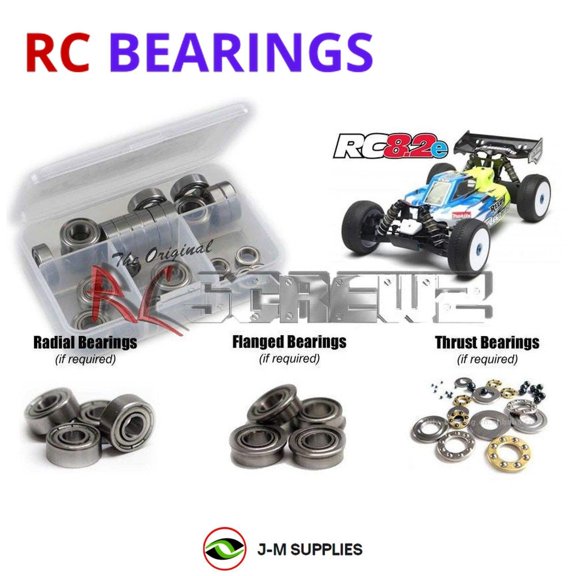 RCScrewZ Metal Shielded Bearings ass045b for Associated RC8.2e Factory Team 1/8 Buggy (80907) | SET
