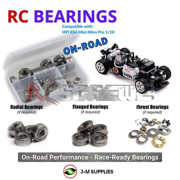 RCScrewZ Metal Shielded Bearings hpi022b for HPI Racing RS4 Mini Nitro Pro 1/10 RC Car | PRO