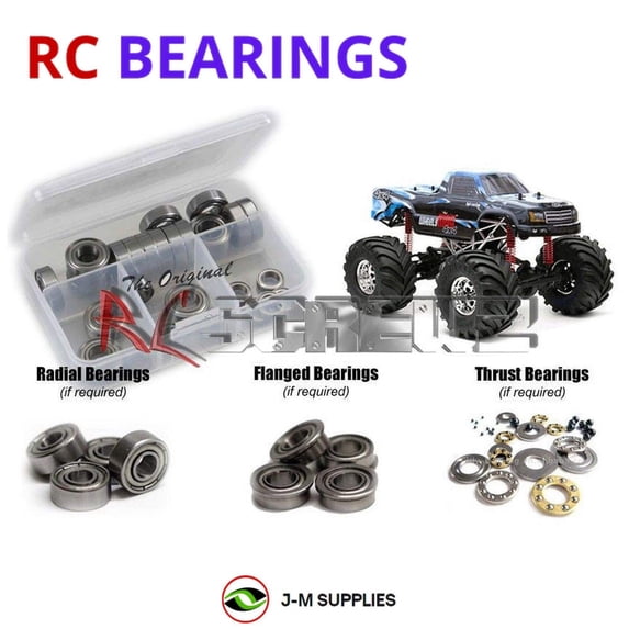 RCScrewZ Metal Shielded Bearings hpi037b for HPI Wheely King 1/12 Monster Truck 4x4 (#10830) | PRO