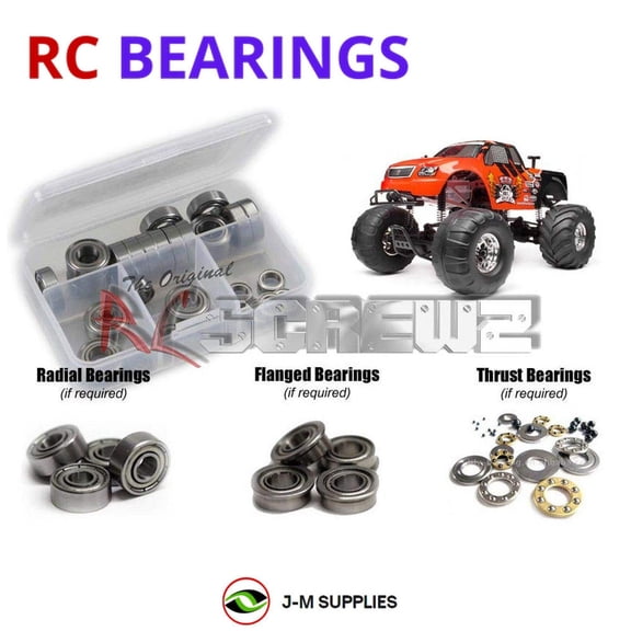 RCScrewZ Metal Shielded Bearings hpi058b for HPI Racing Nitro Monster King #10860 Truck | PRO