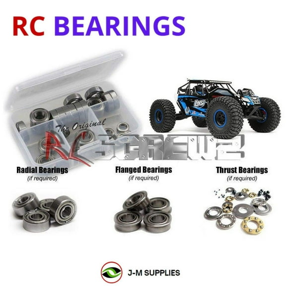 RCScrewZ Metal Shielded Bearings los095b for Losi Rock Rey 4WD 1/10 Rock Racer (LOS03009T2) | SET