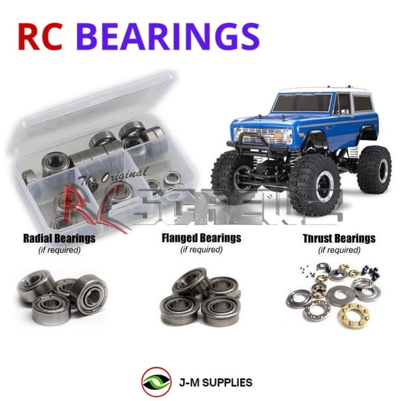 RCScrewZ Metal Shielded Bearings tam253b for Tamiya 1973 Bronco CR-01, 1/10 Crawler (#58436) | SET