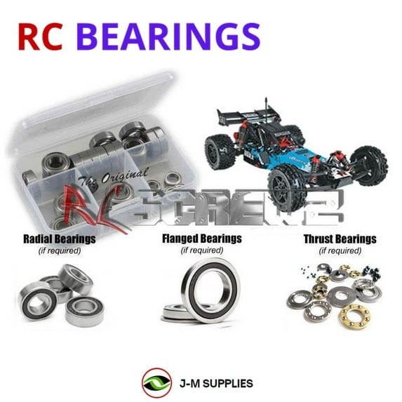 RCScrewZ Rubber Shielded Bearing Kit arrm001r for Arrma RC Raider BLS 1/10th 2wd RC Car | PRO